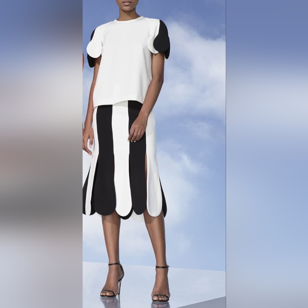 Victoria Beckham for Target Black Blouse And Midi Skirt SET